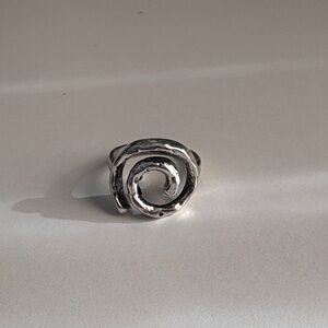 Free People Silver Swirl Ring